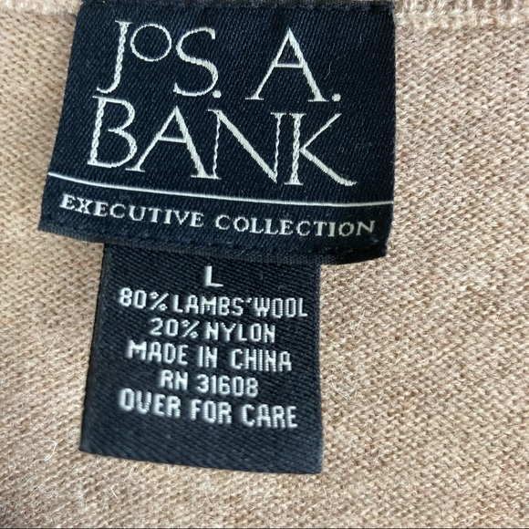 Jos.A.Bank Executive Collection V NeckLambs wool blend sweater Size L - Picture 6 of 6